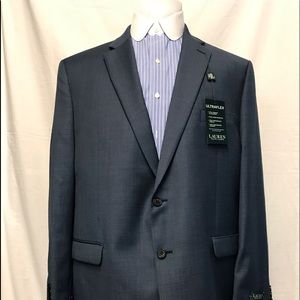 NWT  Ralph Lauren Ultra-Flex Men 46R WOOL/SILK Blazer Sports Coat Gray Jacket